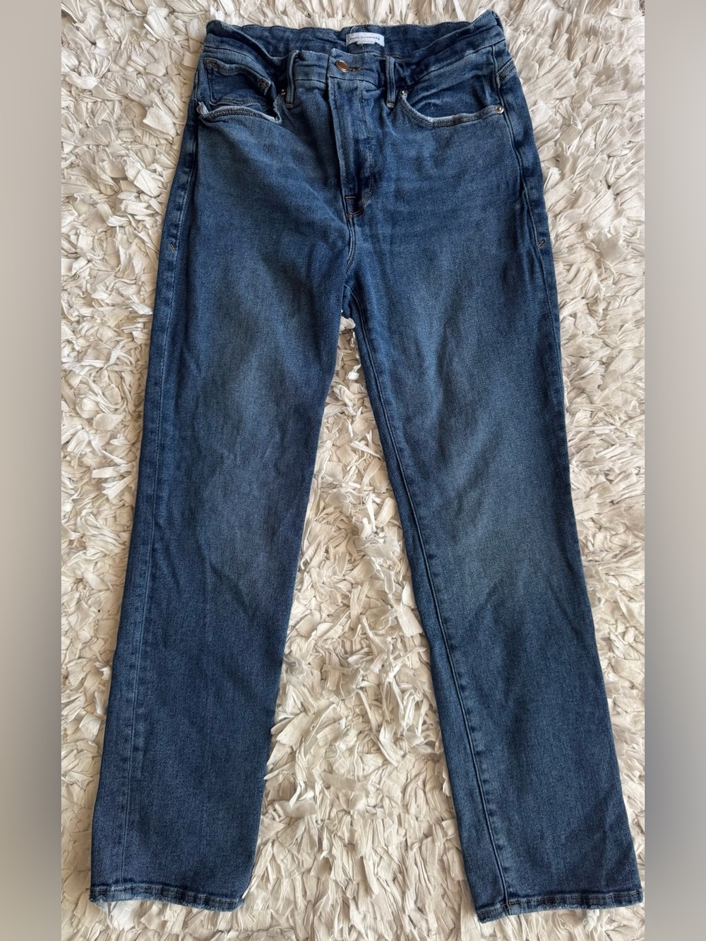Good American Jeans Straight leg high-rise jeans Sz 12/31